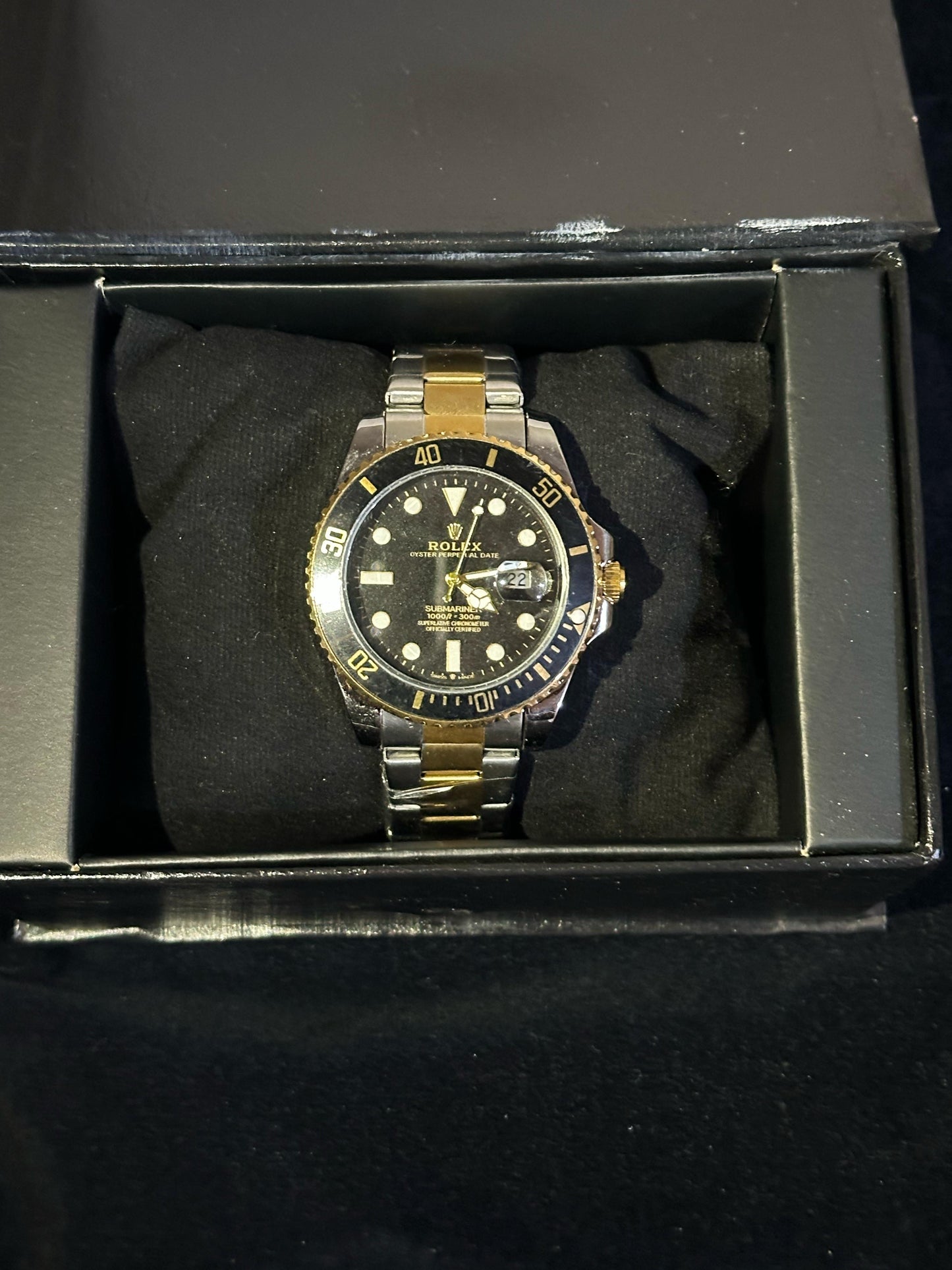 Rolex Submariner Two-Tone (Gold & amp, Silver) with Black Dial